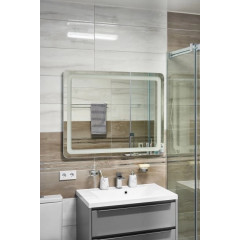 Зеркало с LED подсветкой и электрическим подогревом Aromar-03 LS 800x650 мм (200400)