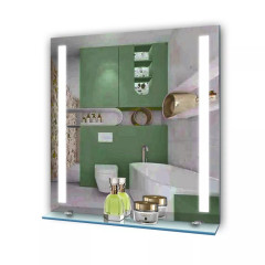 Дзеркало з LED підсвіткою та поличкою Delfin LS 700x400 мм (200209)
