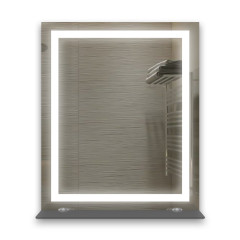 Дзеркало з LED підсвіткою та полицею Venta-02 LS 500x700 (200092)
