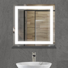 Дзеркало з LED підсвіткою та полицею Venta-02 LS 500x500 (200370)