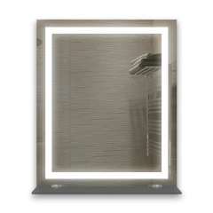 Зеркало с LED подсветкой/электрическим подогревом/полочкой Venta-02 LS 500x700 мм (200323)