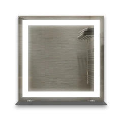 Зеркало с LED подсветкой/электрическим подогревом/полочкой Venta-02 LS 1000x800 мм (200322)