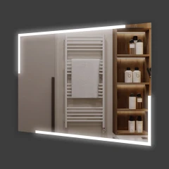 Дзеркало з LED підсвіткою та електричним підігрівом Aromar-01 LS 1000x800 мм (200349)